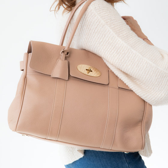 Mulberry Beige Leather Bayswater Bag