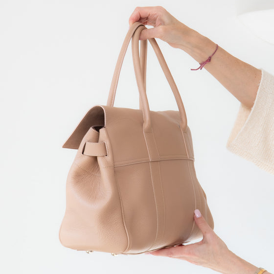 Mulberry Beige Leather Bayswater Bag
