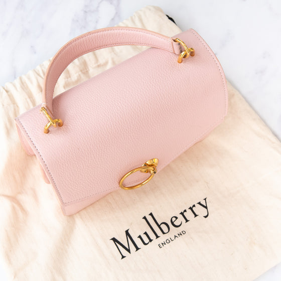 Mulberry Harlow Small Classic Grain Pink Leather Bag