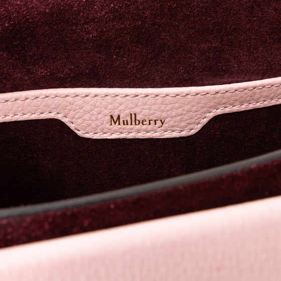 Mulberry Harlow Small Classic Grain Pink Leather Bag