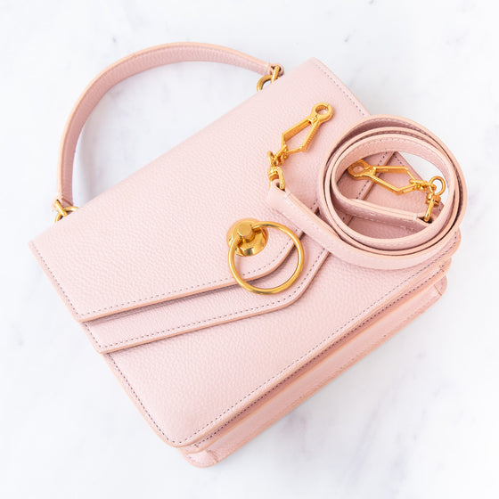 Mulberry Harlow Small Classic Grain Pink Leather Bag