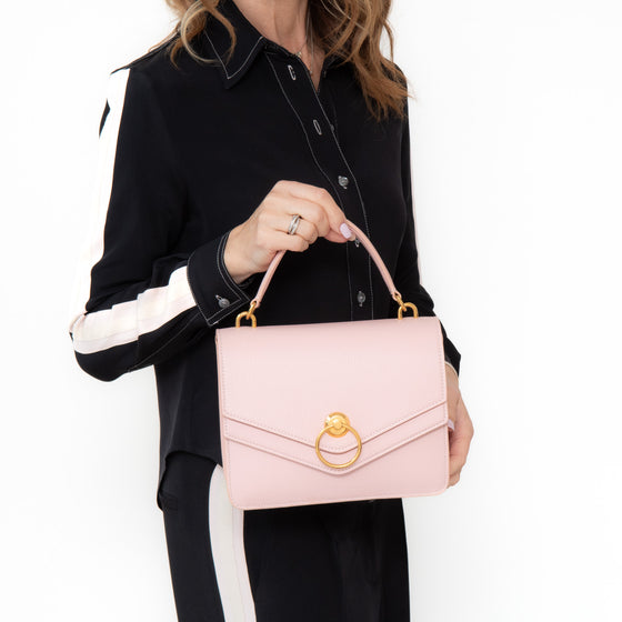 Mulberry Harlow Small Classic Grain Pink Leather Bag