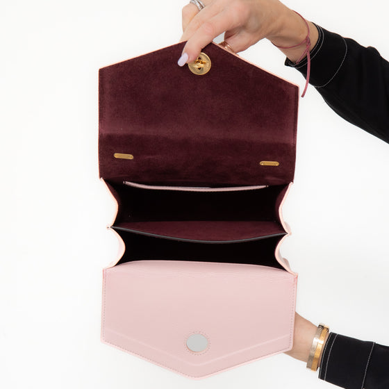 Mulberry Harlow Small Classic Grain Pink Leather Bag