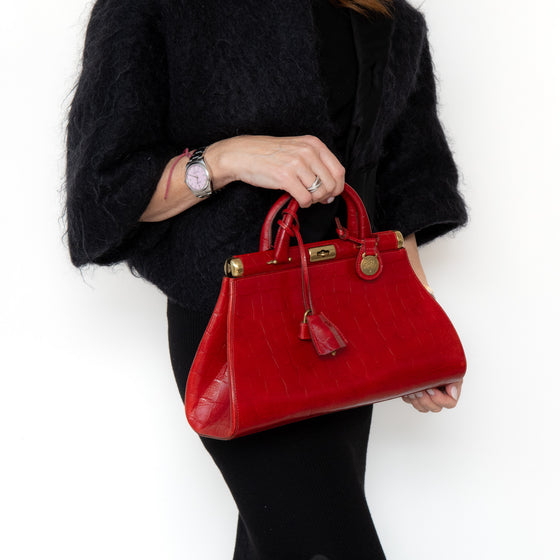 Mulberry Piccadilly Red Leather Bag