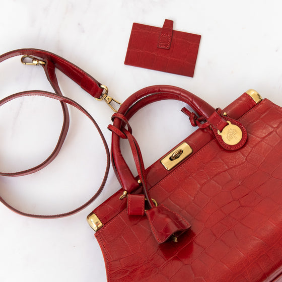 Mulberry Piccadilly Red Leather Bag