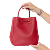 Mulberry Hampstead Classic Grain Red Leather Bucket Bag