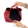 Mulberry Hampstead Classic Grain Red Leather Bucket Bag