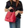 Mulberry Hampstead Classic Grain Red Leather Bucket Bag