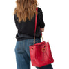 Mulberry Hampstead Classic Grain Red Leather Bucket Bag