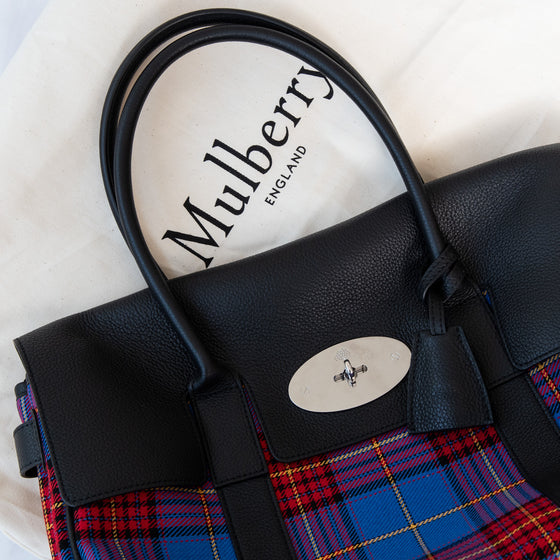 Mulberry Tartan And Leather Bayswater Bag