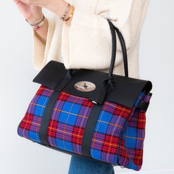 Mulberry Tartan And Leather Bayswater Bag