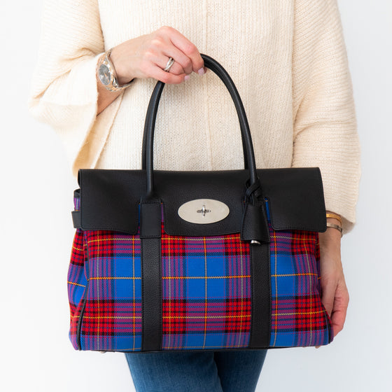 Mulberry Tartan And Leather Bayswater Bag