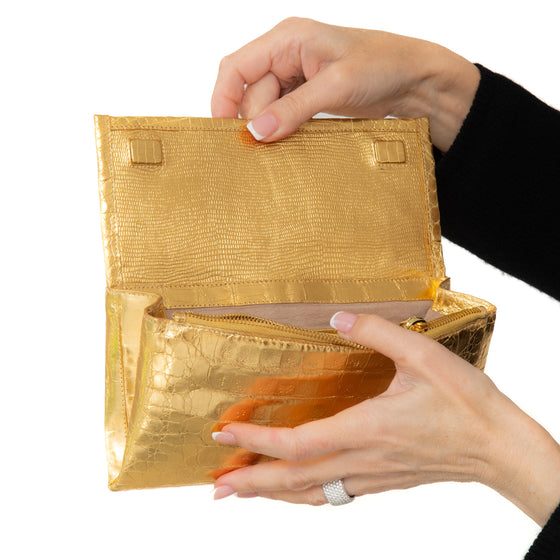 Nancy Gonzalez Gold Star Clutch bag