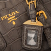 Prada Leather Crocodile Grigio Grey Galleria Bag 2008