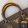 Prada Leather Crocodile Grigio Grey Galleria Bag 2008