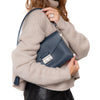 Prada Navy Saffiano Leather Lux Sound  Bag