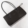 Prada Spazzolato Black Patent Shoulder Leather Bag