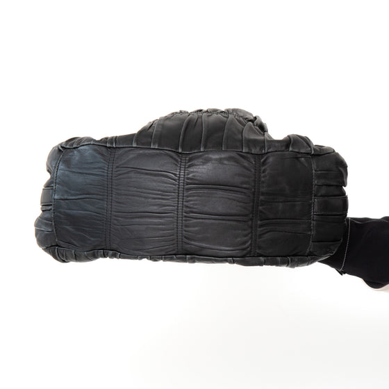 Prada Black Nappa Gaufre Shoulder  Bag