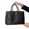 Prada Black Galleria Saffiana Leather Tote Bag
