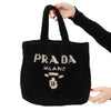 Prada Black Medium Shearling Tote Bag