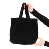 Prada Black Medium Shearling Tote Bag