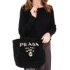 Prada Black Medium Shearling Tote Bag