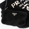 Prada Black Medium Shearling Tote Bag