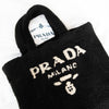Prada Black Medium Shearling Tote Bag