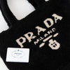 Prada Black Medium Shearling Tote Bag