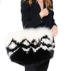 Prada Black And White Fur Tote Bag
