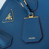 Prada Medium Deep Blue Saffiano Cuir Double Handle Tote Bag