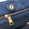 Prada Blue Vitello Daino Leather Shoulder Tote Bag