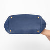 Prada Blue Vitello Daino Leather Shoulder Tote Bag