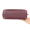Prada Burgundy Saffiano Leather Bowler Tote Bag
