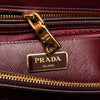 Prada Burgundy Saffiano Leather Bowler Tote Bag