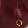 Prada Burgundy Saffiano Leather Bowler Tote Bag