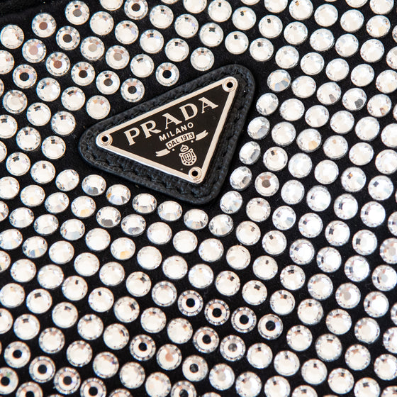 Prada Satin Mini Hobo Bag With Crystals Re Edition 2000