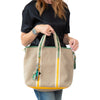 Prada Logo Jacquard Canvas Tote Bag