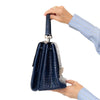 Prada Navy Crocodile Leather Tote Bag