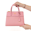Prada Pink Saffiano Leather Tote Bag