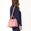 Prada Pink Saffiano Leather Tote Bag