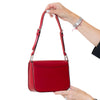 Prada Spazzolato Red Leather Shoulder Bag