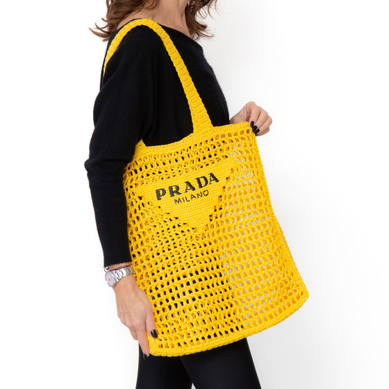 Prada Logo Crochet Tote bag