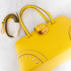 Prada Yellow Saffiano Leather Satchel Shoulder Bag