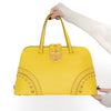 Prada Yellow Saffiano Leather Satchel Shoulder Bag