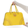 Prada Yellow Saffiano Leather Satchel Shoulder Bag