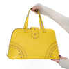 Prada Yellow Saffiano Leather Satchel Shoulder Bag