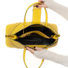 Prada Yellow Saffiano Leather Satchel Shoulder Bag