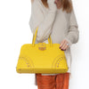 Prada Yellow Saffiano Leather Satchel Shoulder Bag