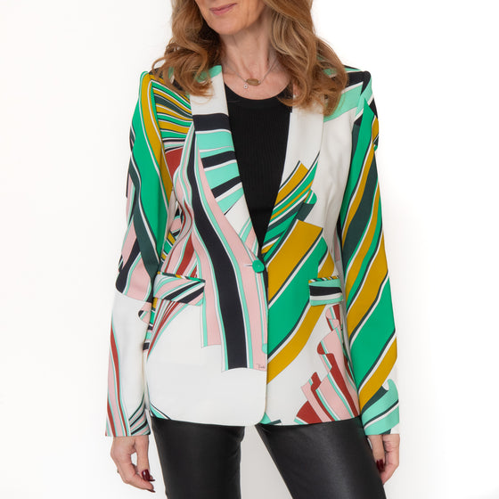 Emilio Pucci Multicolour Abstract Pattern Blazer